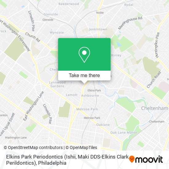 Elkins Park Periodontics (Ishii, Maki DDS-Elkins Clark Perildontics) map