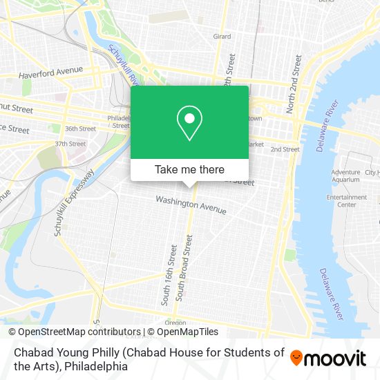 Chabad Young Philly (Chabad House for Students of the Arts) map