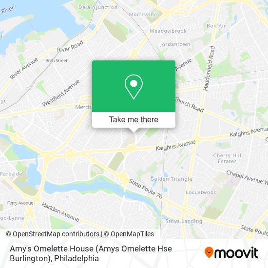 Mapa de Amy's Omelette House (Amys Omelette Hse Burlington)