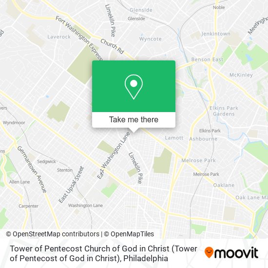 Tower of Pentecost Church of God in Christ map