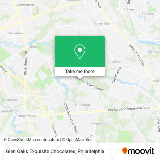 Glen Oaks Exquisite Chocolates map