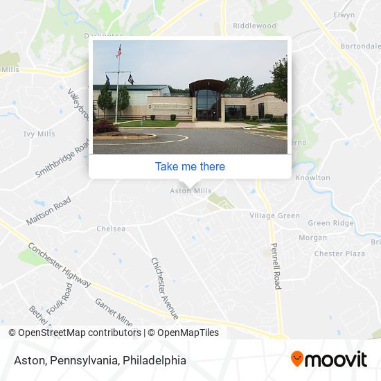 Mapa de Aston, Pennsylvania