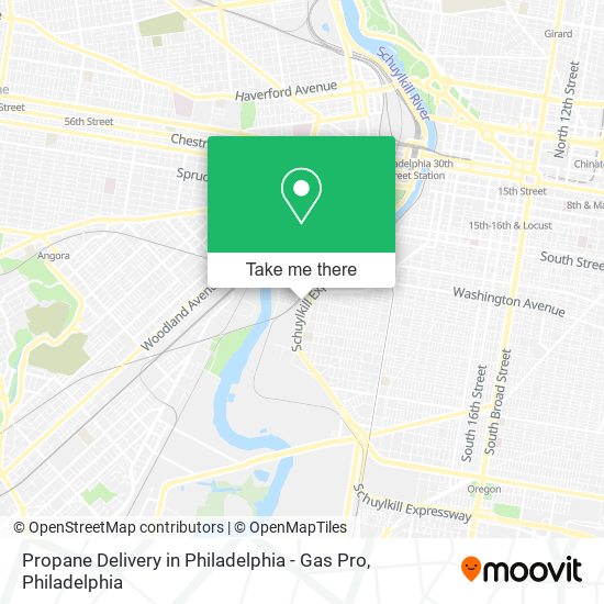 Propane Delivery in Philadelphia - Gas Pro map