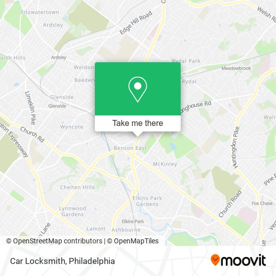 Mapa de Car Locksmith