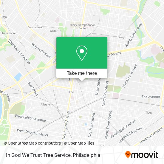 In God We Trust Tree Service map