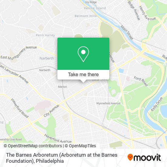 Mapa de The Barnes Arboretum (Arboretum at the Barnes Foundation)