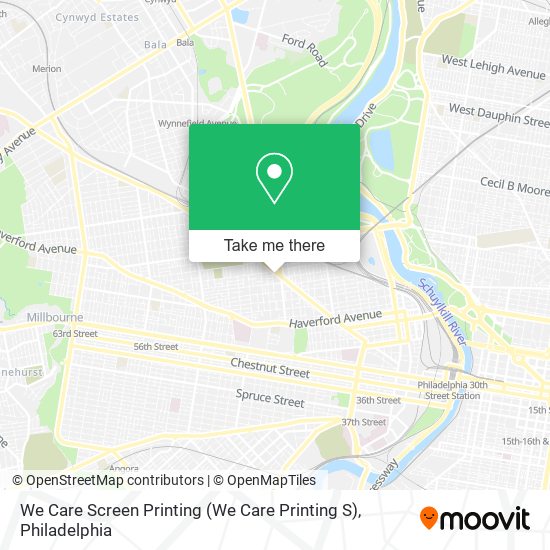 We Care Screen Printing map