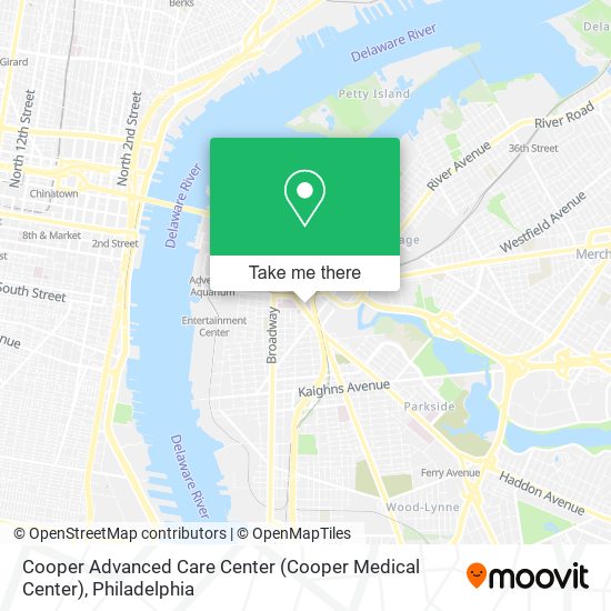 Cooper Advanced Care Center (Cooper Medical Center) map