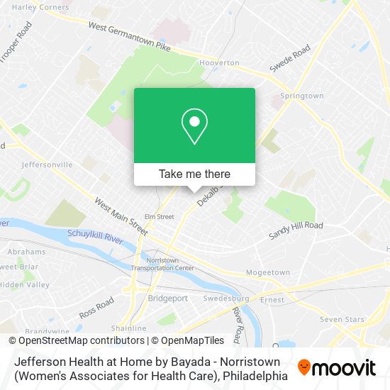 Mapa de Jefferson Health at Home by Bayada - Norristown (Women's Associates for Health Care)