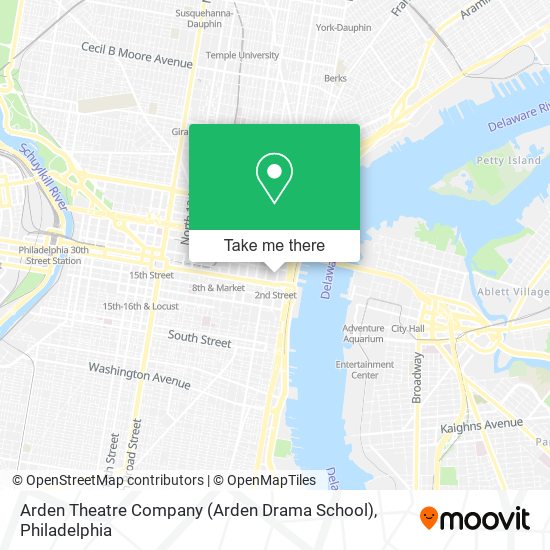 Mapa de Arden Theatre Company (Arden Drama School)