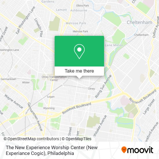 The New Experience Worship Center (New Experiance Cogic) map