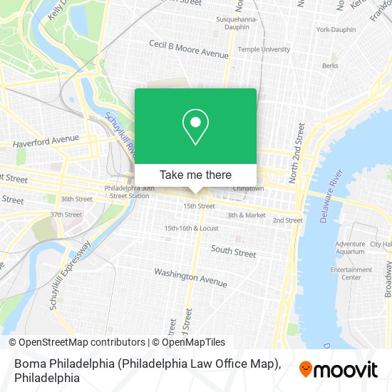 Mapa de Boma Philadelphia (Philadelphia Law Office Map)