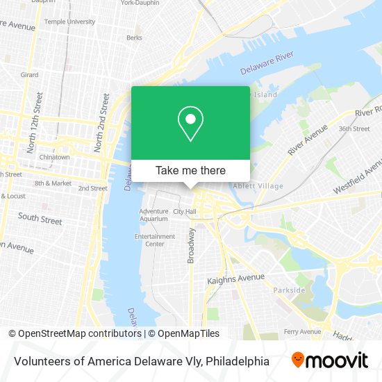 Volunteers of America Delaware Vly map