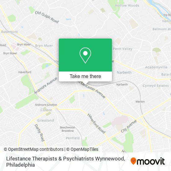 Lifestance Therapists & Psychiatrists Wynnewood map