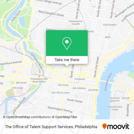 The Office of Talent Support Services map