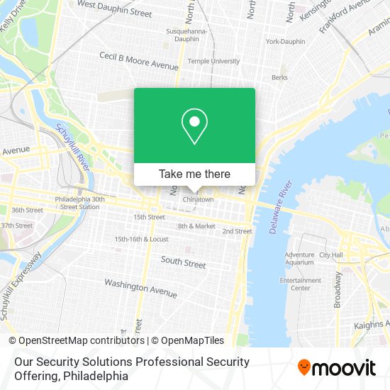 Mapa de Our Security Solutions Professional Security Offering