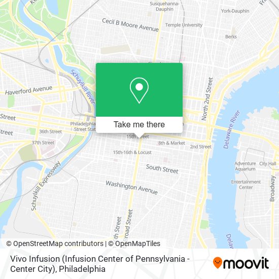 Mapa de Vivo Infusion (Infusion Center of Pennsylvania - Center City)