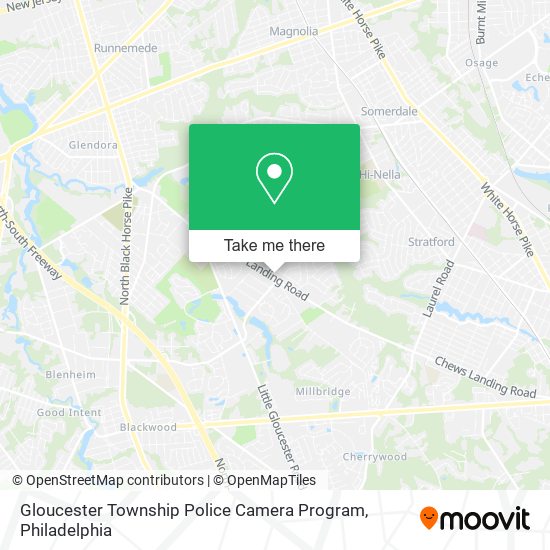 Gloucester Township Police Camera Program map