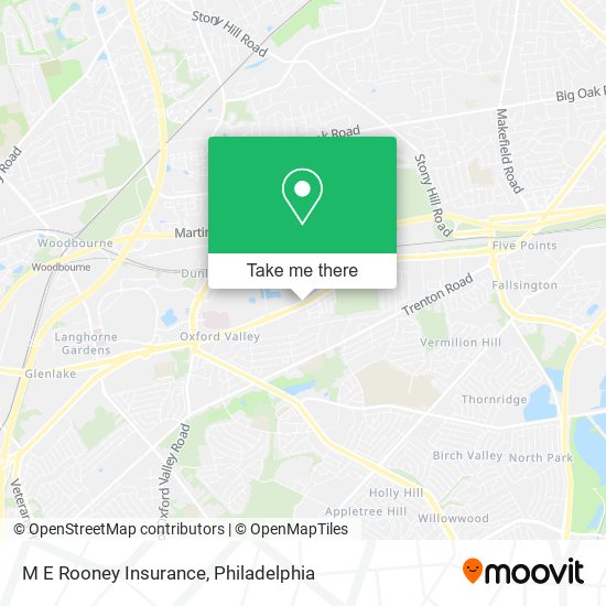 M E Rooney Insurance map