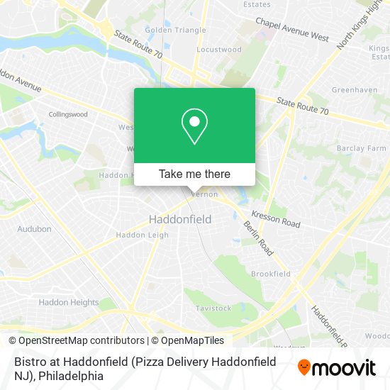 Bistro at Haddonfield (Pizza Delivery Haddonfield NJ) map
