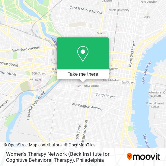 Women's Therapy Network (Beck Institute for Cognitive Behavioral Therapy) map