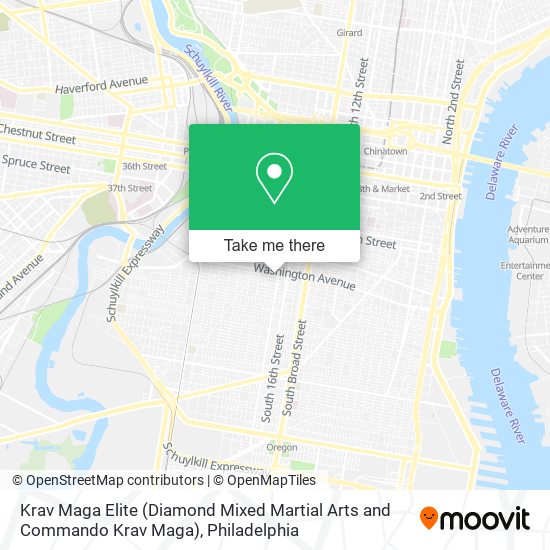 Mapa de Krav Maga Elite (Diamond Mixed Martial Arts and Commando Krav Maga)