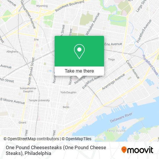 Mapa de One Pound Cheesesteaks (One Pound Cheese Steaks)