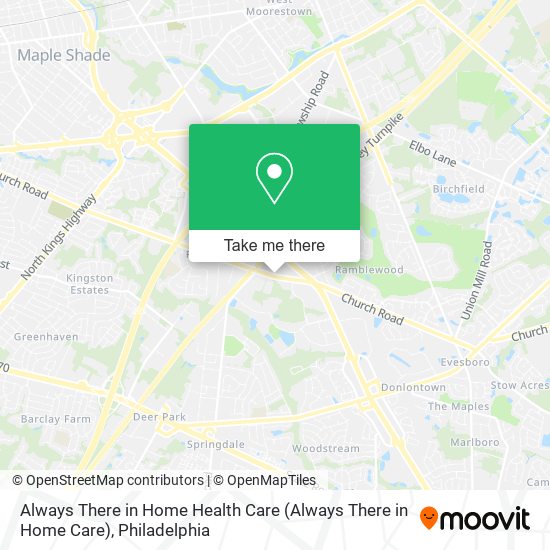 Mapa de Always There in Home Health Care