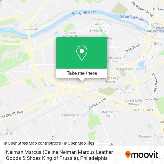 Mapa de Neiman Marcus (Celine Neiman Marcus Leather Goods & Shoes King of Prussia)