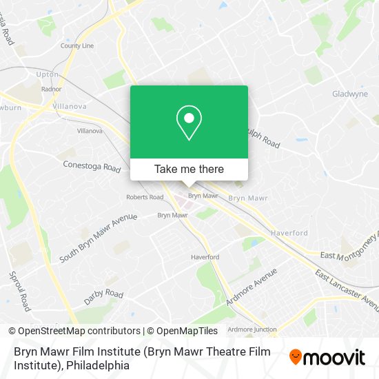 Bryn Mawr Film Institute map
