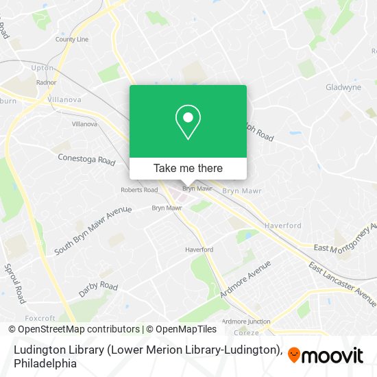 Ludington Library (Lower Merion Library-Ludington) map