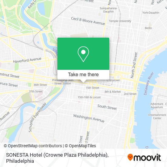 Mapa de SONESTA Hotel (Crowne Plaza Philadelphia)