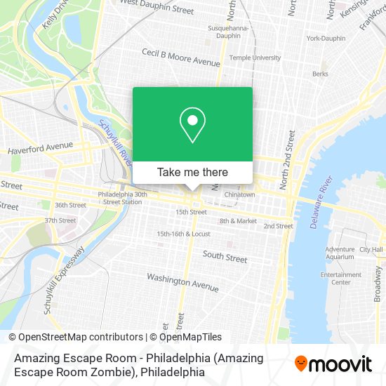 Amazing Escape Room - Philadelphia map