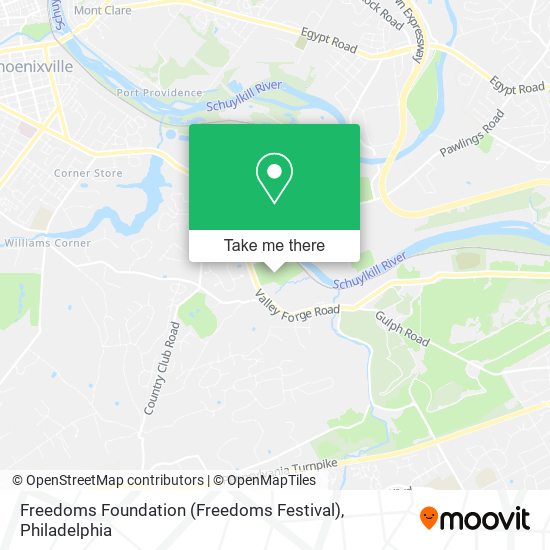 Freedoms Foundation (Freedoms Festival) map