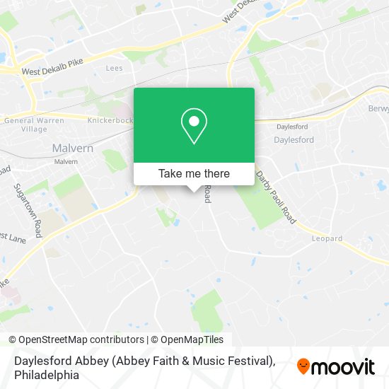 Mapa de Daylesford Abbey (Abbey Faith & Music Festival)