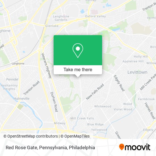 Red Rose Gate, Pennsylvania map