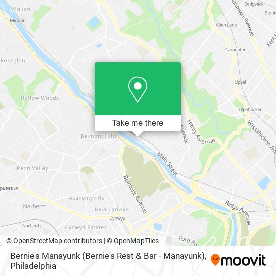 Bernie's Manayunk (Bernie's Rest & Bar - Manayunk) map