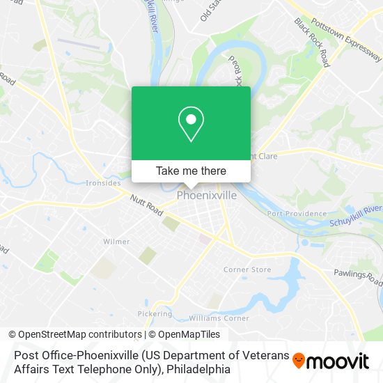 Mapa de Post Office-Phoenixville (US Department of Veterans Affairs Text Telephone Only)