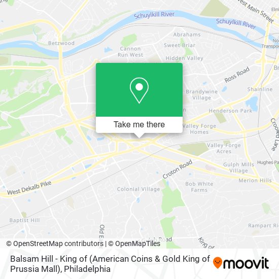Balsam Hill - King of (American Coins & Gold King of Prussia Mall) map
