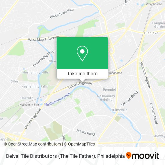 Delval Tile Distributors (The Tile Father) map