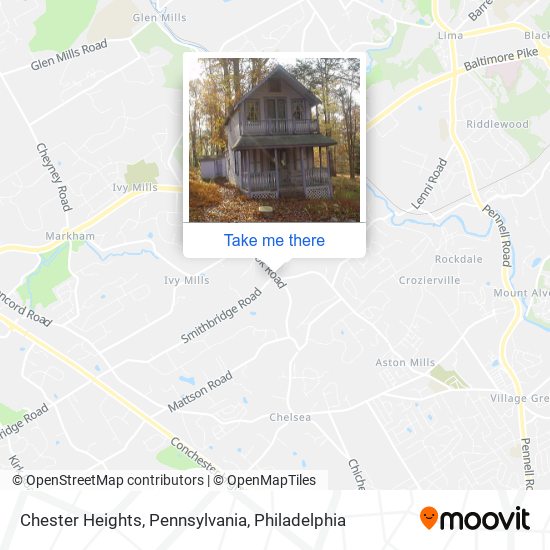 Mapa de Chester Heights, Pennsylvania