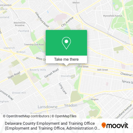 Delaware County Employment and Training Office map