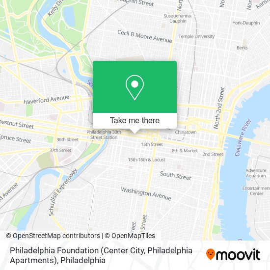 Mapa de Philadelphia Foundation (Center City, Philadelphia Apartments)