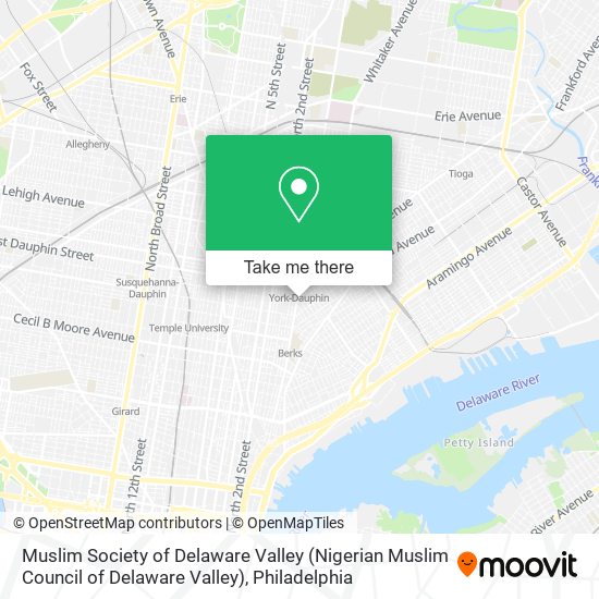 Mapa de Muslim Society of Delaware Valley (Nigerian Muslim Council of Delaware Valley)