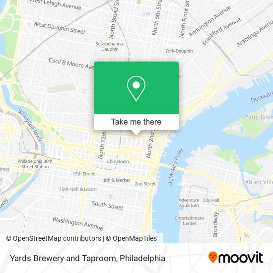 Yards Brewery and Taproom map