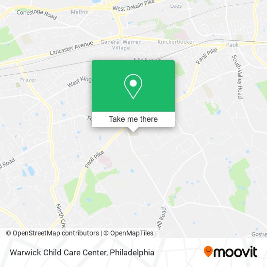 Mapa de Warwick Child Care Center