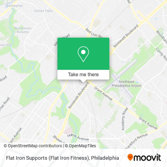 Flat Iron Supports (Flat Iron Fitness) map