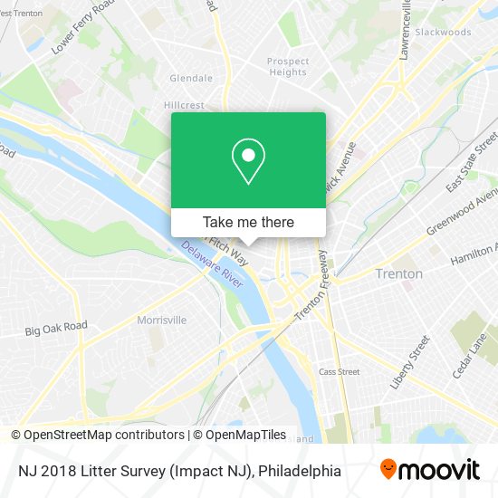 Mapa de NJ 2018 Litter Survey (Impact NJ)