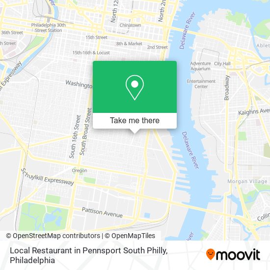 Mapa de Local Restaurant in Pennsport South Philly