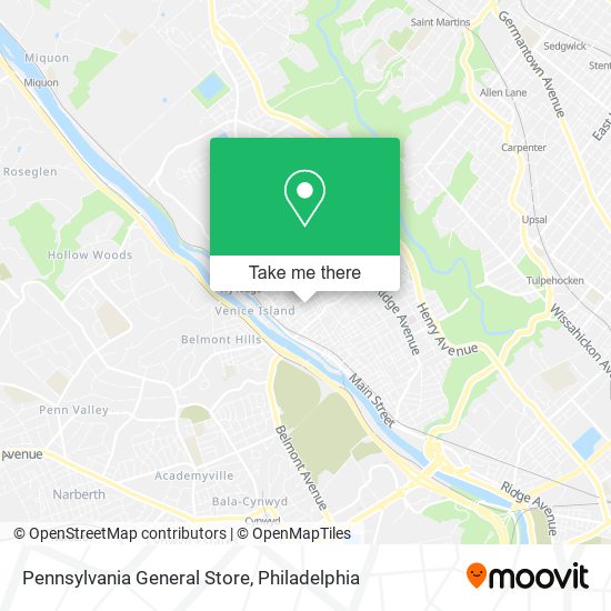 Mapa de Pennsylvania General Store